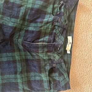 Vineyard Vines High Rise Skinny Blackwatch Plaid Velvet Pants